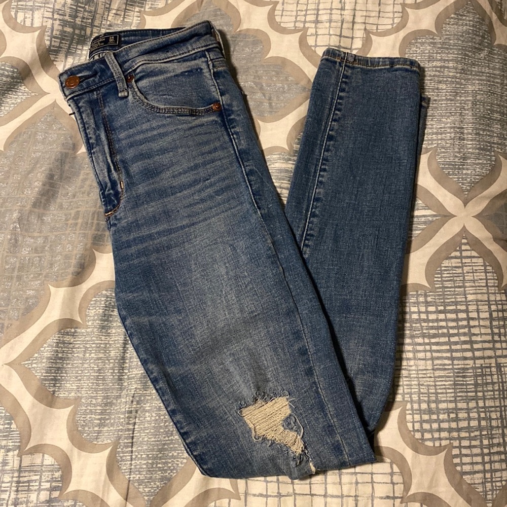 A&F High rise skinny jeans